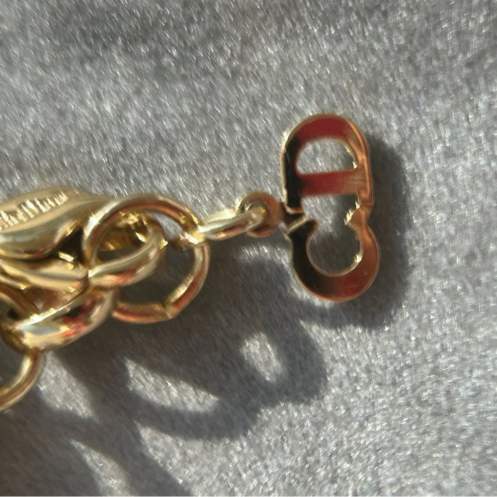 Vintage CHRISTIAN DIOR Lapis Lazuli Gold Plated StatementNecklace - Picture 5 of 6